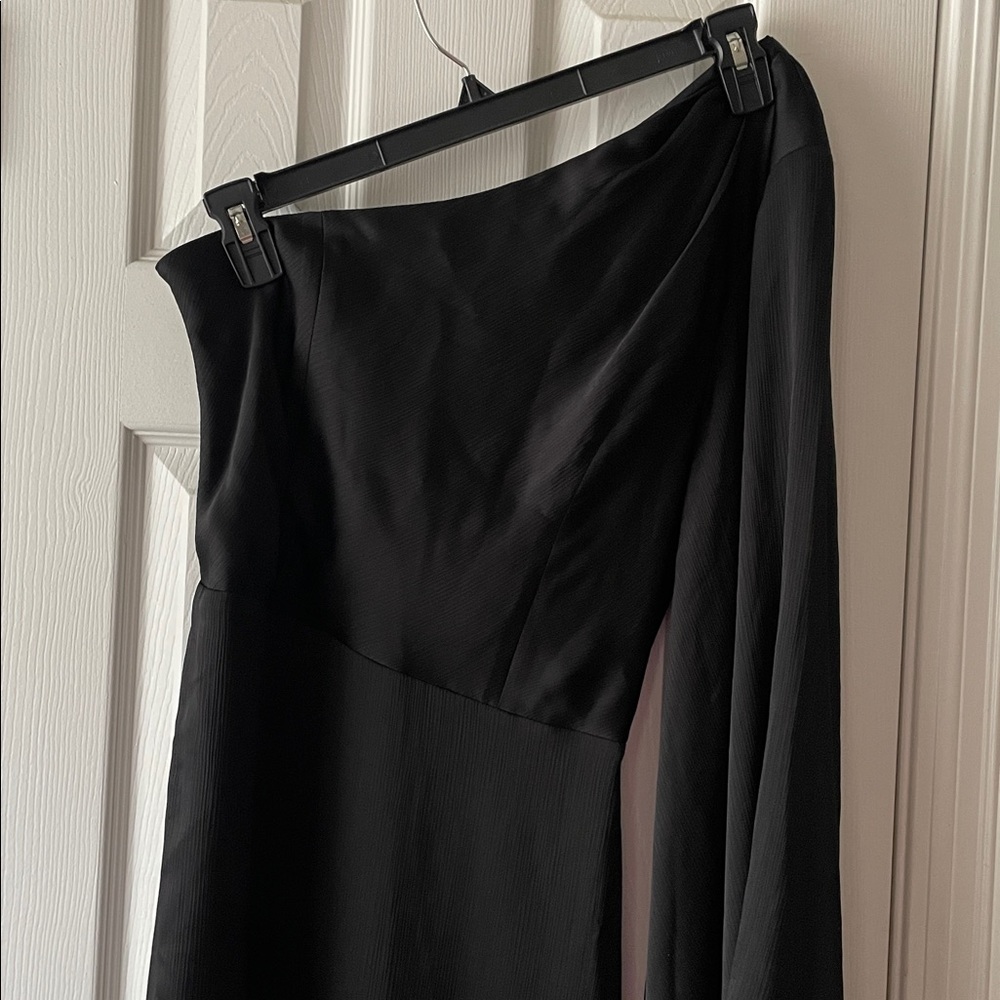 Sachin & Babi Keely Black One Shoulder Gown Dress size 6 - Picture 7 of 17